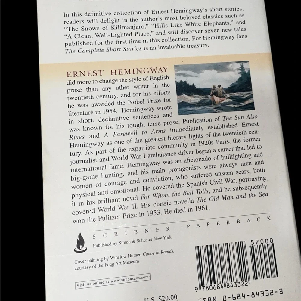 The Complete Short Stories of Ernest Hemingway Book